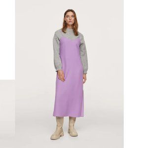 NWT MANGO - PURPLE TREND CAMI Spaghetti strap dress